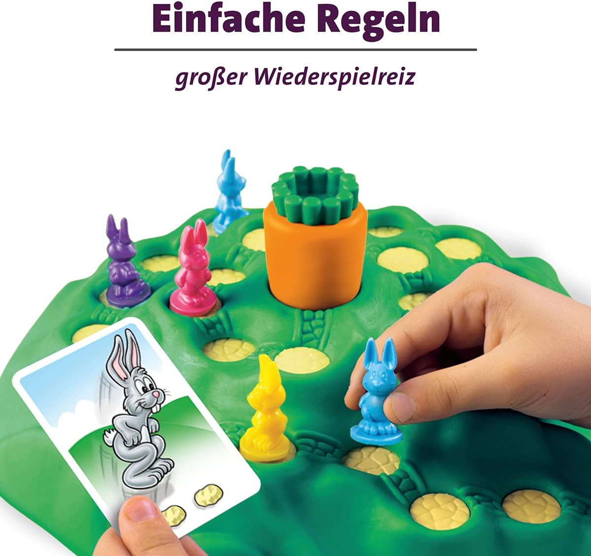 Ravensburger 21556 - Lotti Karotti, Brettspiel für Kinder ab 4 Jahren, Familienspiel für Kinder und Erwachsene, Klassiker für 2-4 Spieler