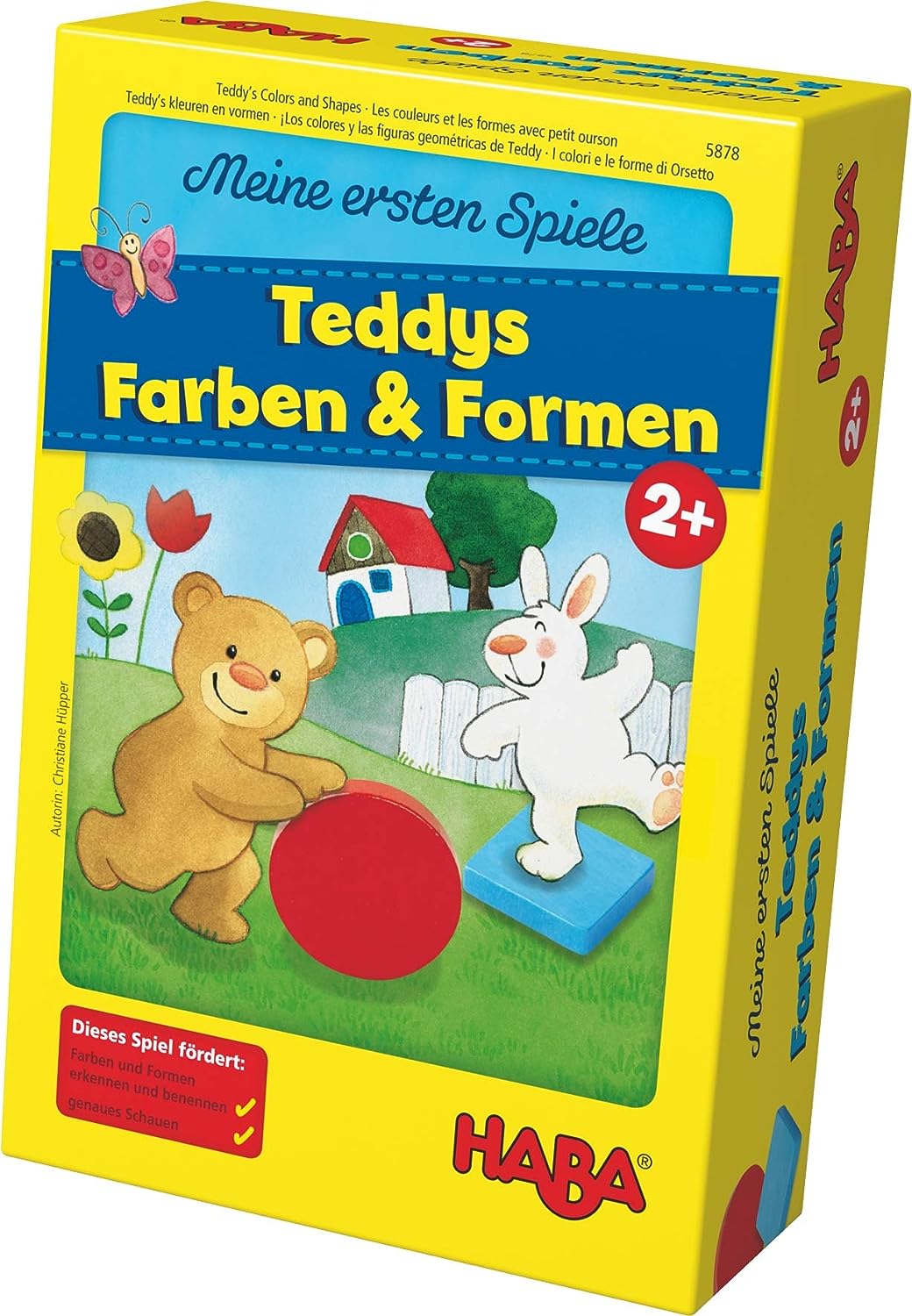 Haba 5878 - Meine ersten Spiele Teddys Farben und Formen, Legespielsammlung für 1-4 Kinder ab 2 Jahren, zum Lernen von Farben und Formen