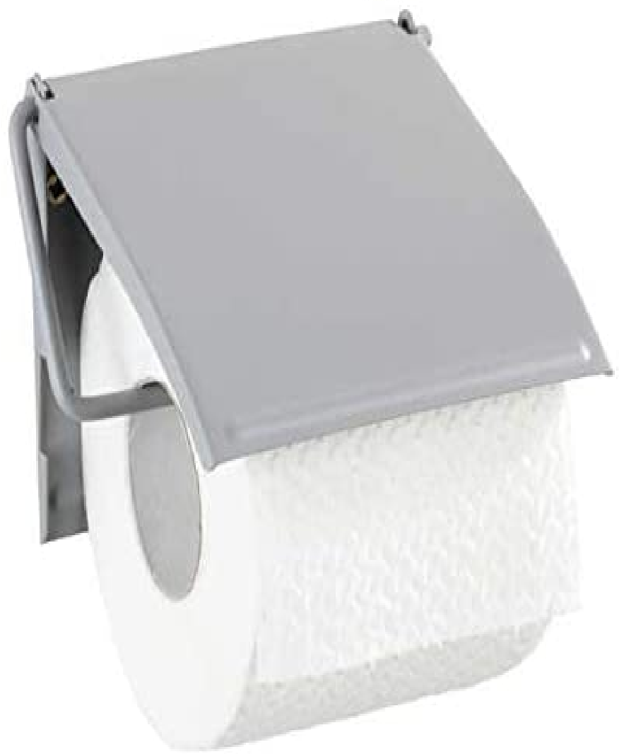 Toilettenpapierhalter Cover - geschlossene Form, Stahl, 13.5 x 12 x 2.5 cm, Chrom FBA