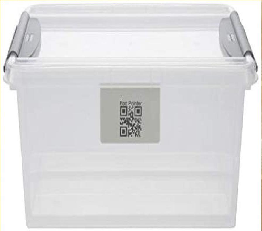 Aufbewahrungsboxen 4-er Set mit QR Barcode luftdicht lebensmittelecht 14l M Stapelbox transparent