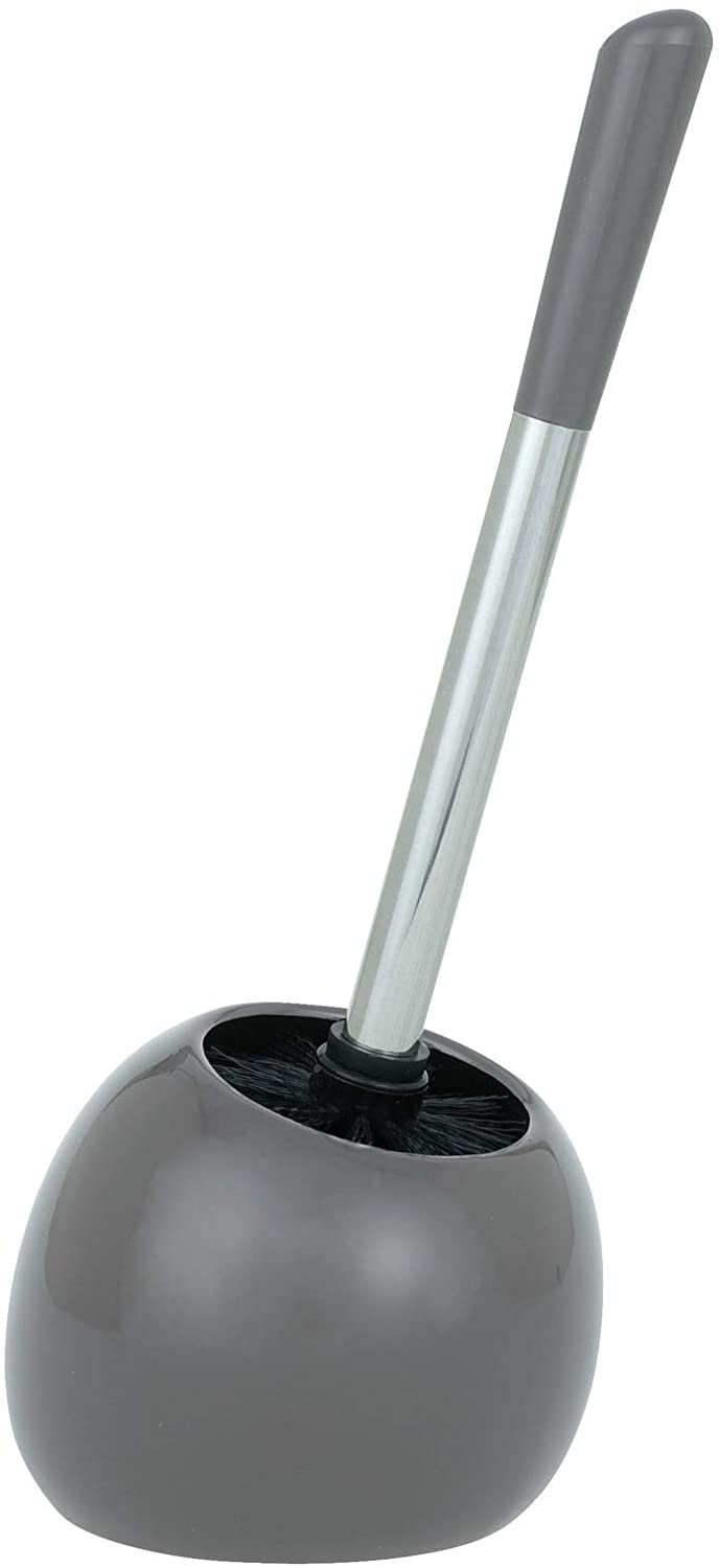 WC-Garnitur Polaris Grey Keramik - WC-Bürstenhalter, Keramik, 15 x 34.5 x 14.5 cm, Grau