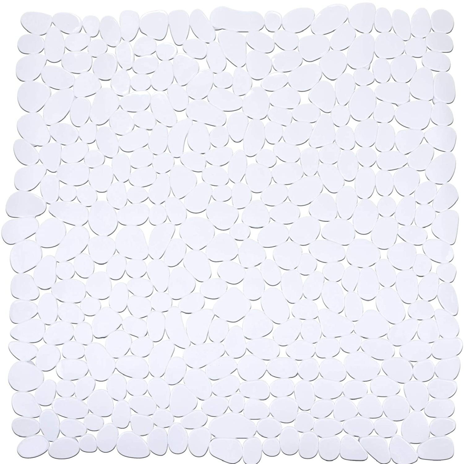 Duscheinlage Paradise White - Rutschstopp, Saugnäpfe, Kunststoff (TPR), 54 x 54 cm, Weiß