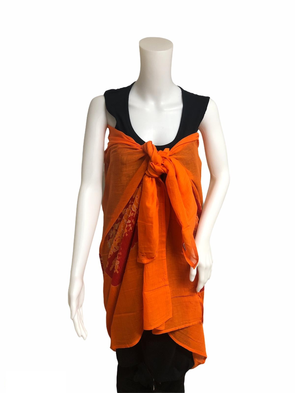 Pareo, Strandtuch (orange/rot) 110cm x 185xm 100% Baumwolle