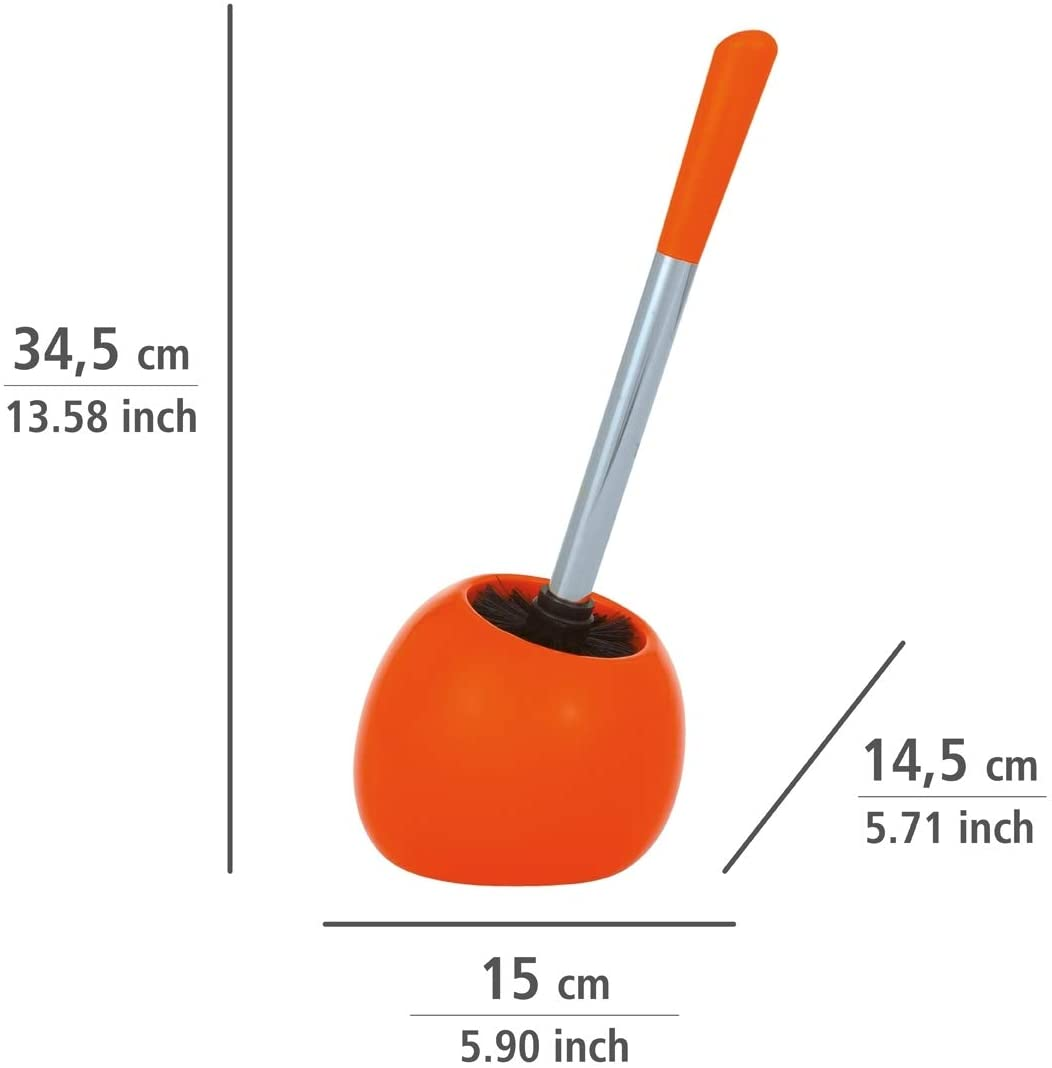 WC-Garnitur Polaris Orange Keramik - WC-Bürstenhalter, Keramik, 15 x 34.5 x 14.5 cm, Orange