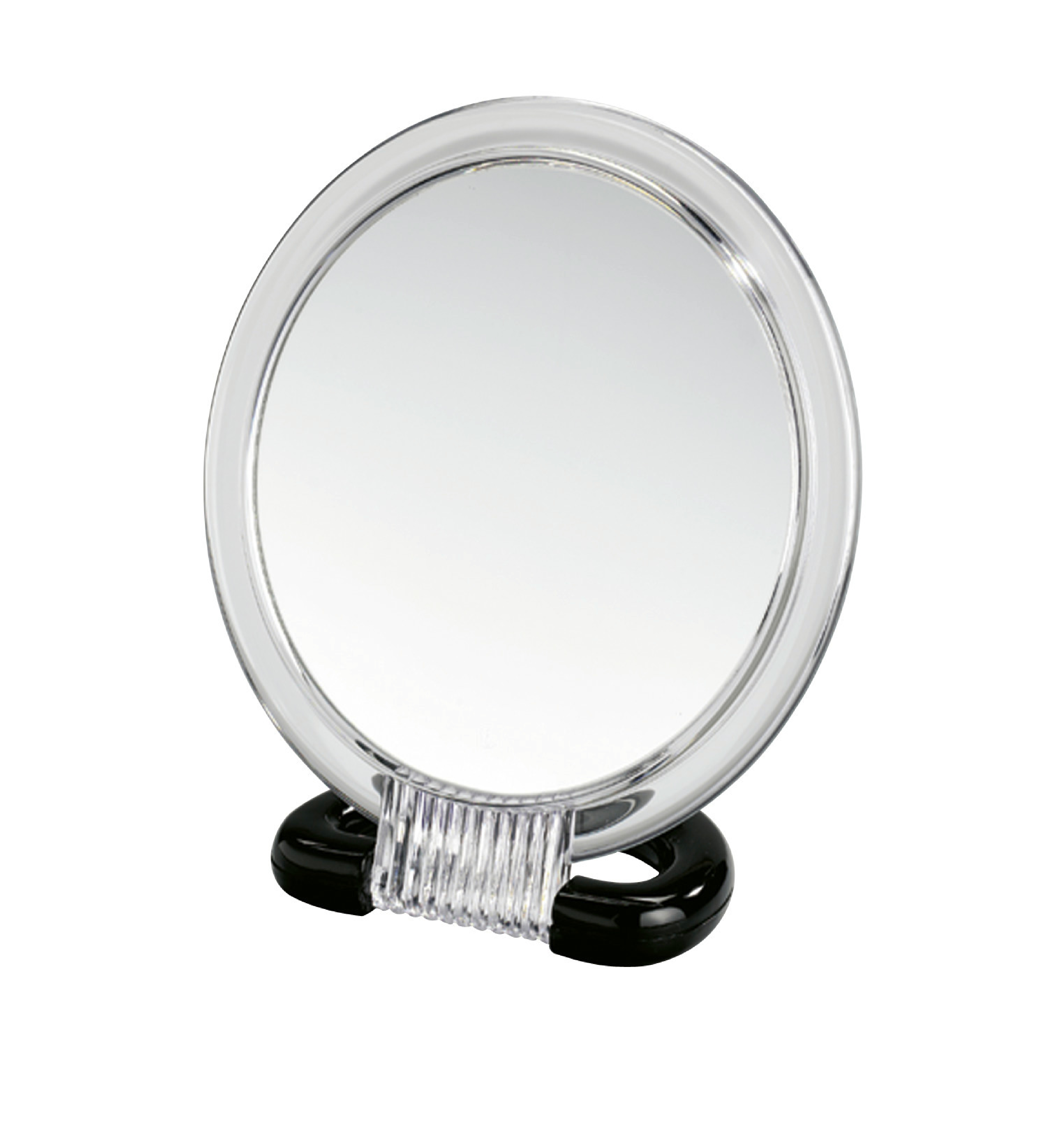 Kosmetik-Stand- und Handspiegel Maße (B x H x T): 15,5 x 17 x 7,5 cm, Spiegelfläche (B/H): Ø 12,5 cm