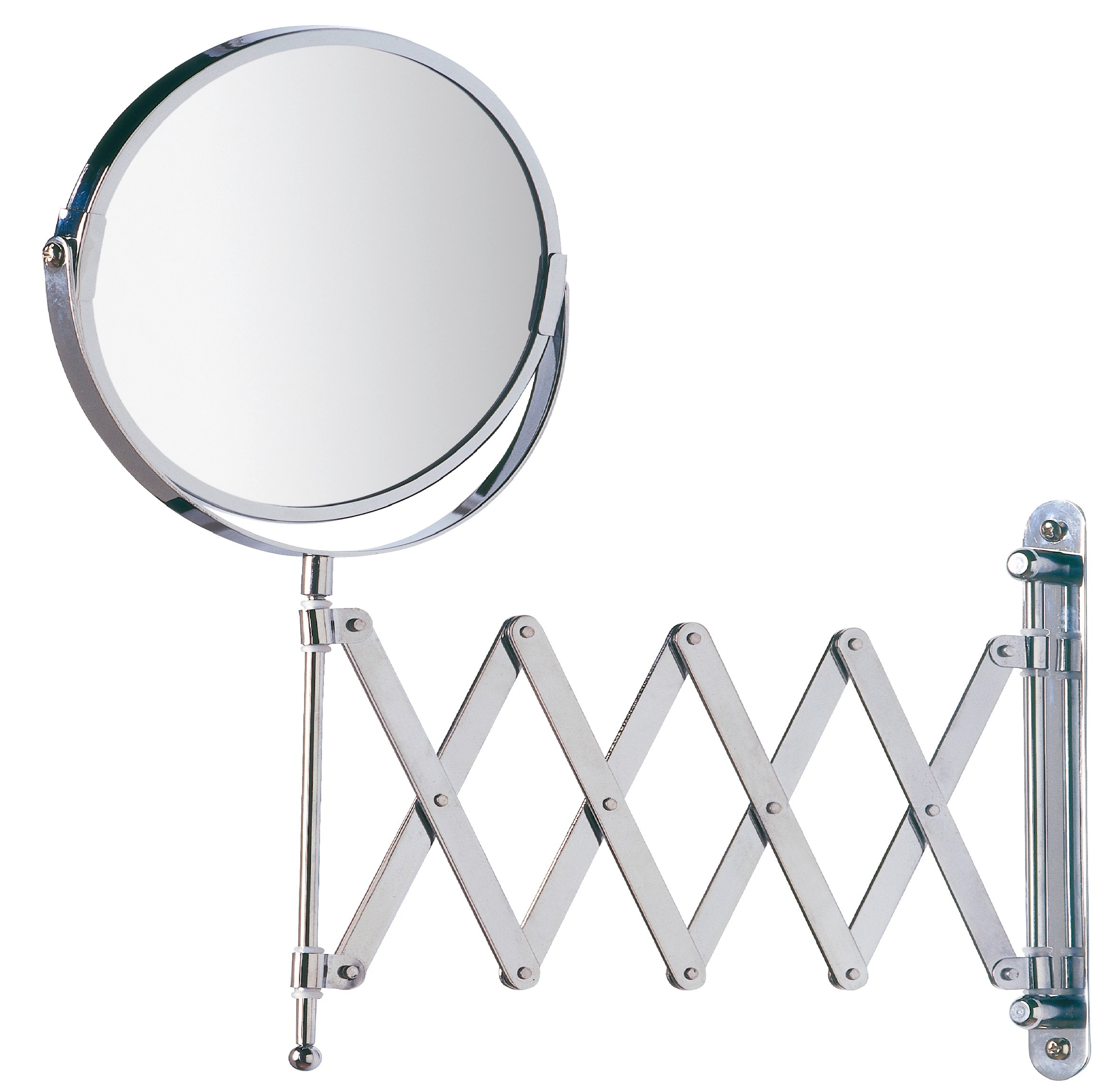 Kosmetik-Wandspiegel Teleskop Exclusiv Maße (B x H x T): 19 x 38,5 x 50 cm, Spiegelfläche (B/H): Ø 17 cm