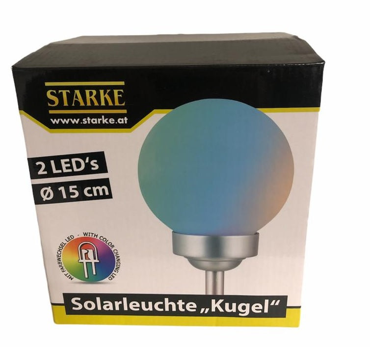 Solarlampe  „Kugel “ 15 cm mit zwei LED von Starke