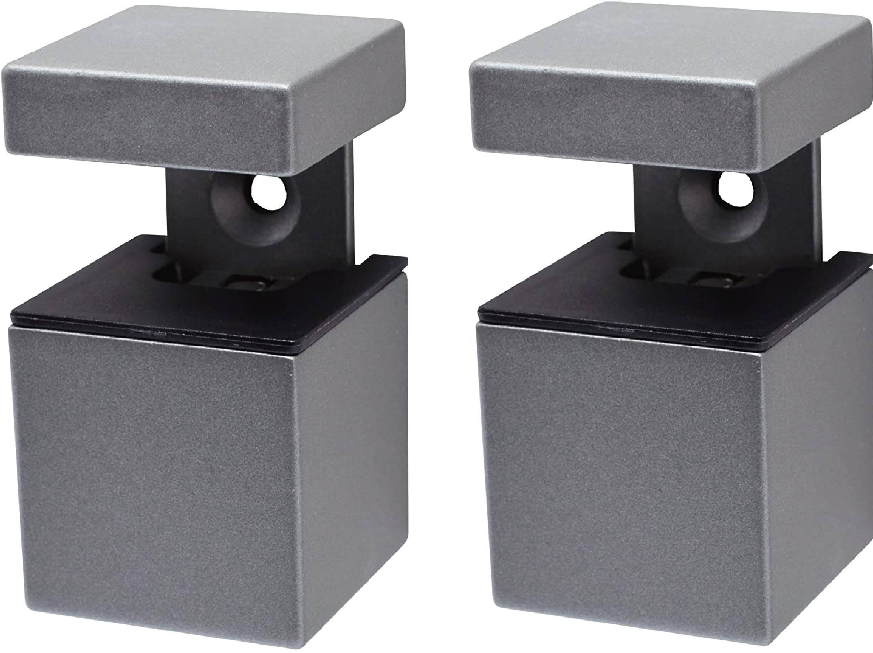 MiniCube Kubus Mini Regalträger, Metall, Matt Silber, 12 x 3.5 x 17 cm, 2-Einheiten