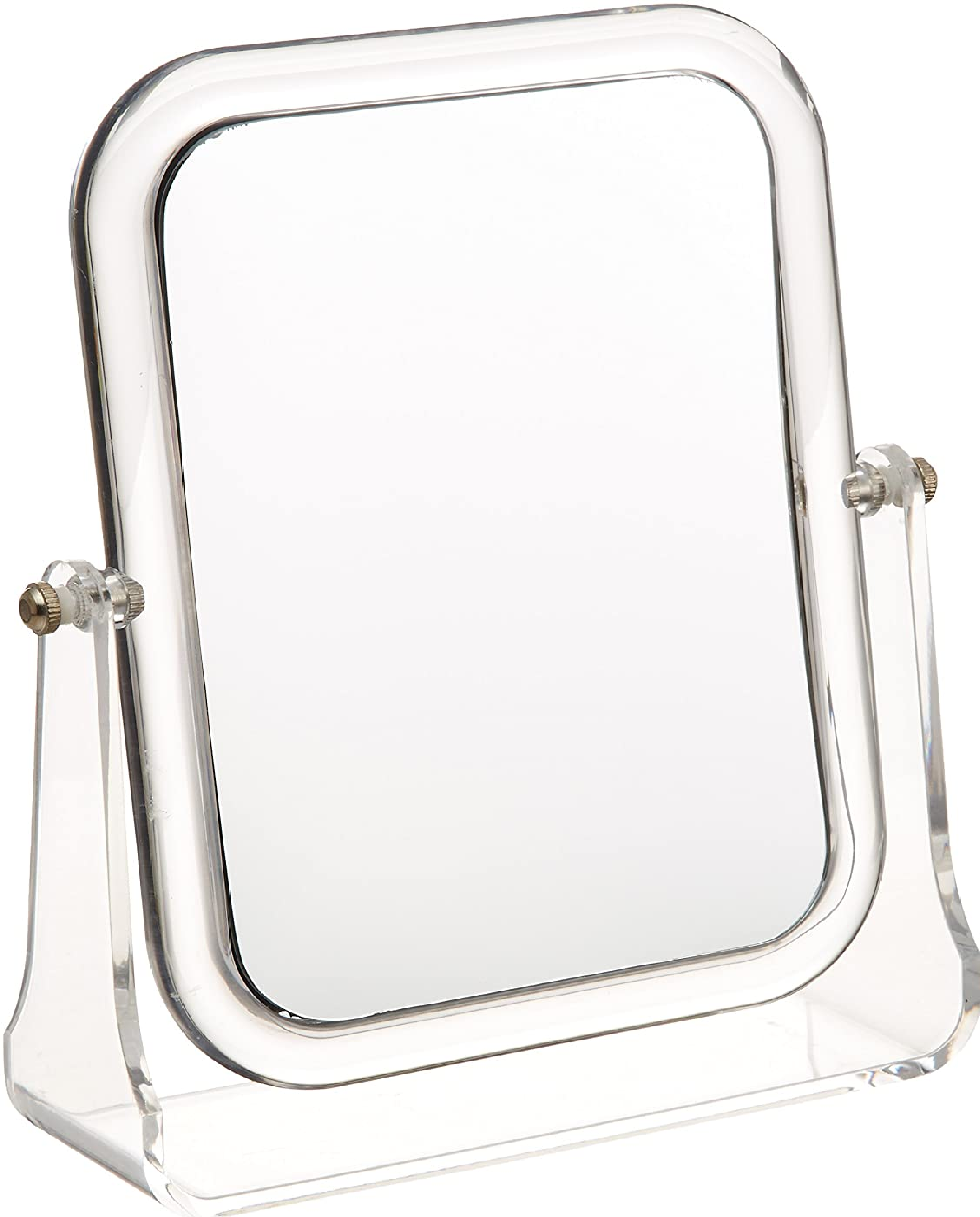 Kosmetik-Standspiegel Noci - klappbar, 300% Vergrößerung, Kunststoff - Acryl, 18 x 21 x 5.5 cm, Transparent