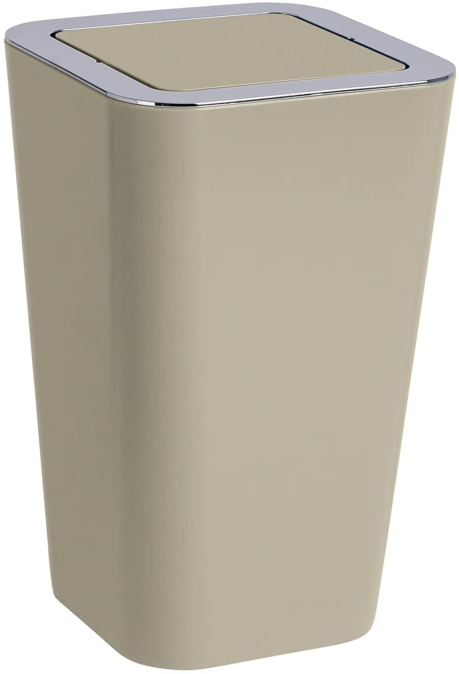Schwingdeckeleimer Candy Taupe - Abfallbehälter mit Schwingdeckel Fassungsvermögen: 6 l, Polystyrol, 18 x 28.5 x 18 cm, Taupe