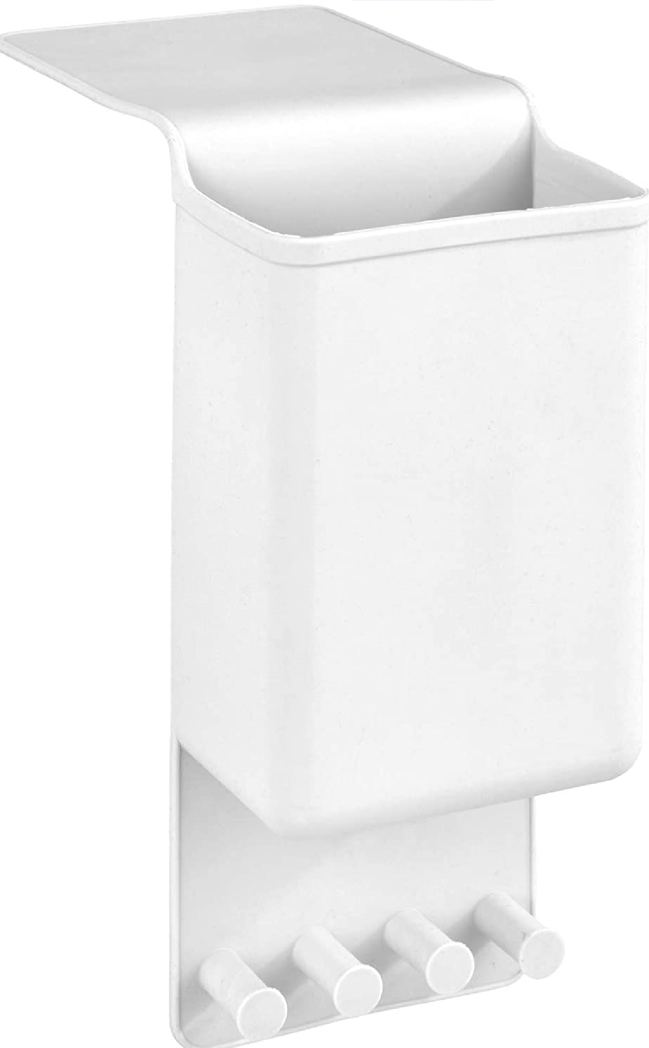 Glätteisenhalter Ampio Weiß - Wandhalterung für Glätteisen, Befestigen ohne Bohren, Silikon, 10 x 36.5 x 6.5 cm