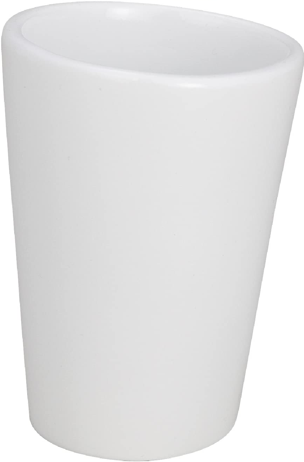 Zahnputzbecher Pebble Stone White - Zahnbürstenhalter, Polyresin, 8.8 x 10.7 x 7.8 cm, Weiß