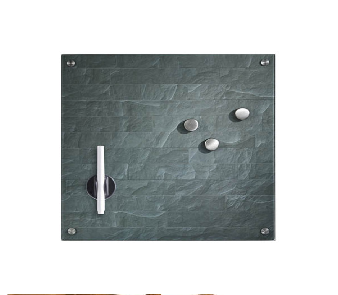 Glas-Magnetboard 11644, 40x40cm, grau, Design Stone anthrazit