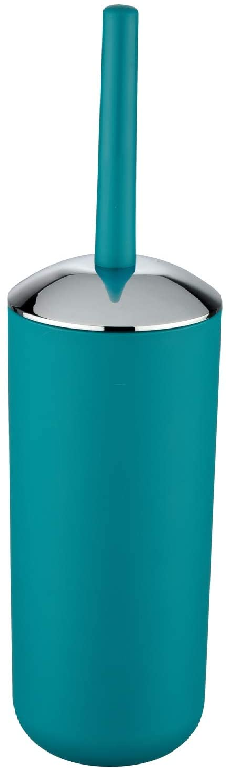 WC-Garnitur Brasil, hochwertiger Bürstenhalter aus bruchsicherem Kunststoff, inklusive Toilettenbürste, Ø 10 x 37 cm, petrol