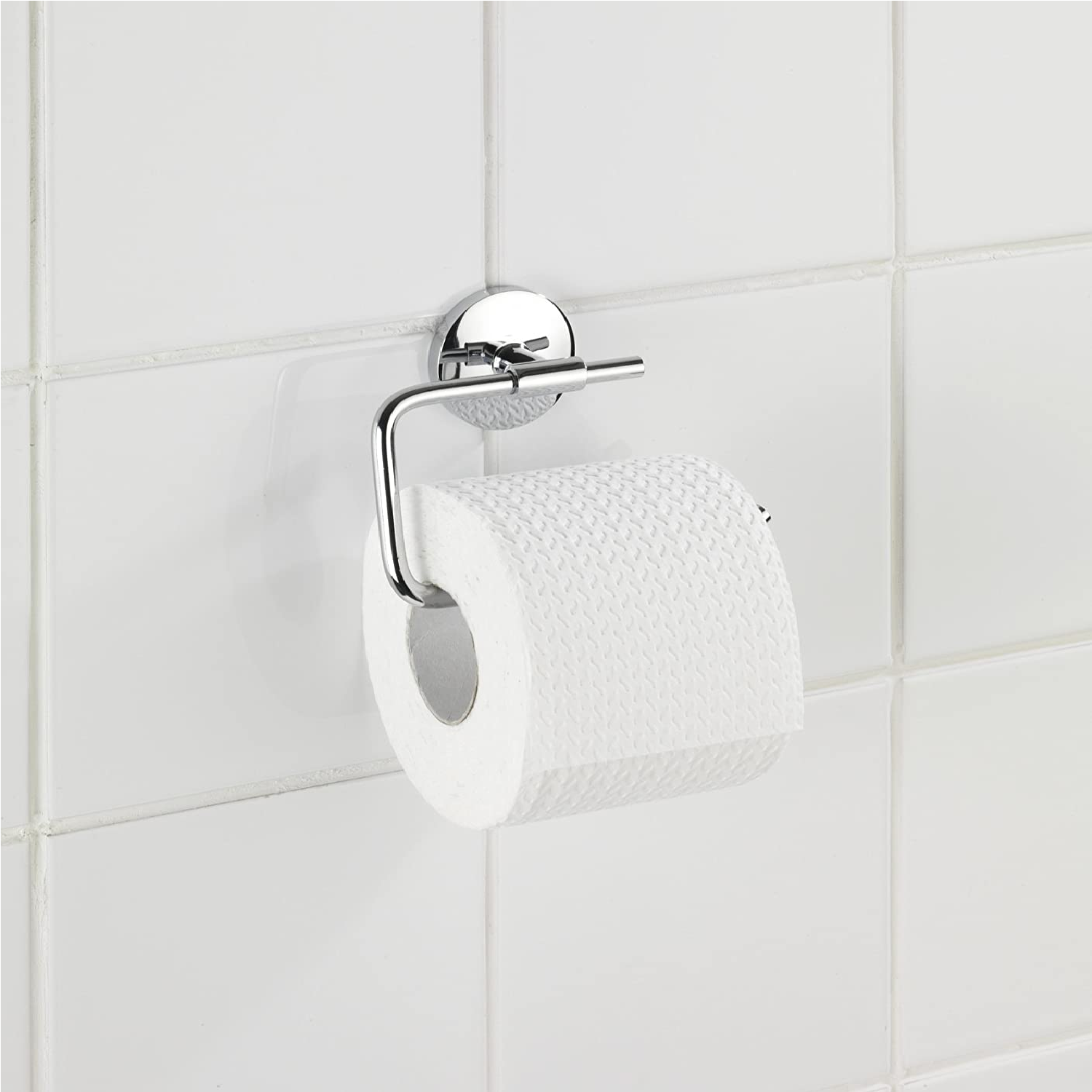 Toilettenpapierrollenhalter Cuba Glänzend - WC-Rollenhalter, ohne Deckel, Zinkdruckguss, 13.5 x 9.5 x 4 cm, Chrom