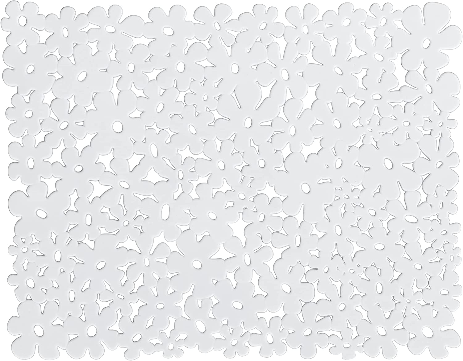 WENKO Spülbeckeneinlage Flower Weiß, Kunststoff, 26 x 31 cm, Weiß