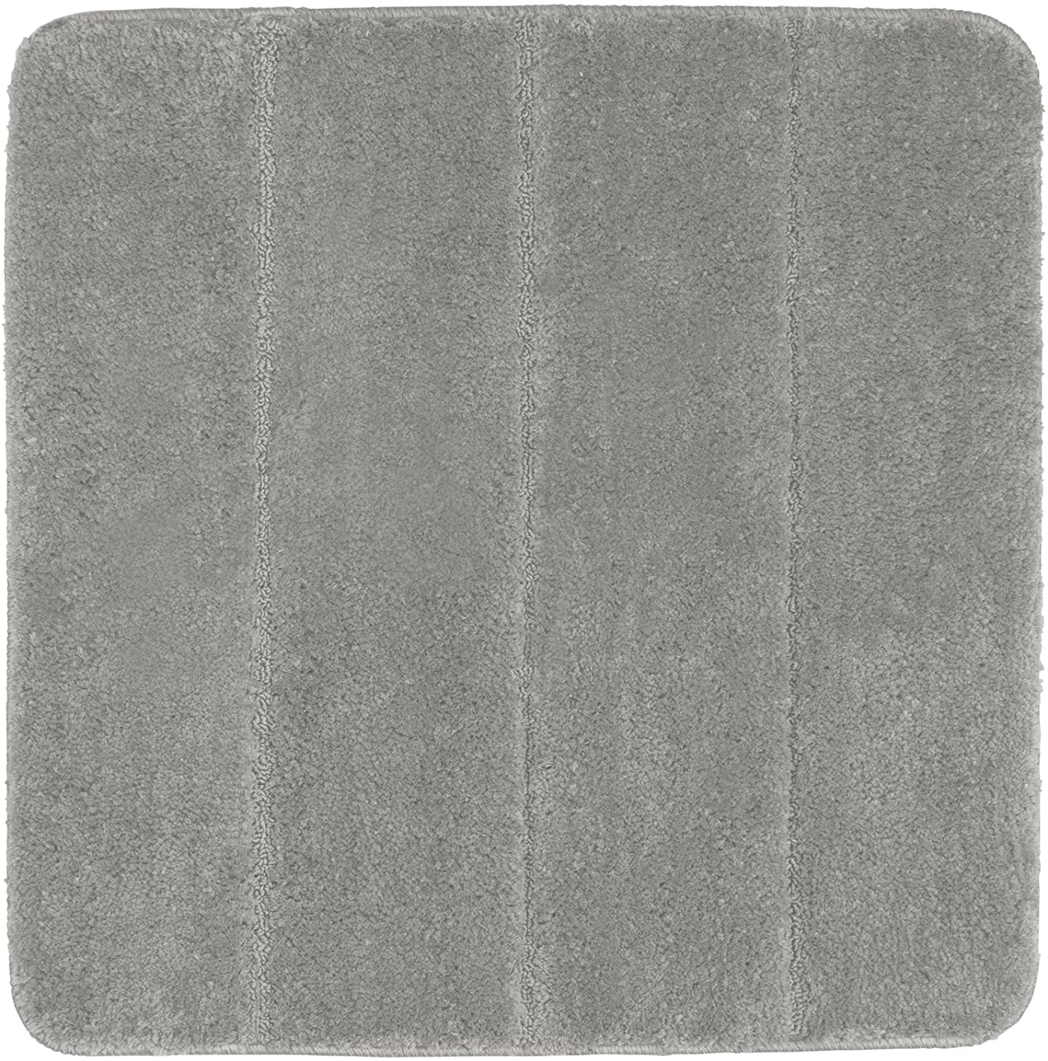 Badteppich Steps Light Grey, 55 x 65 cm - Badematte, rutschhemmend, außergewöhnlich weiche und dichte Qualität, Polyester, 55 x 65 cm, Hellgrau