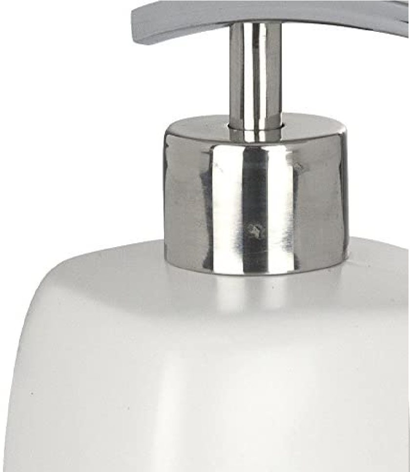 Seifenspender Faro White - Flüssigseifen-Spender, Spülmittel-Spender Fassungsvermögen: 0.44 l, Keramik, 8 x 15 x 8 cm, Weiß