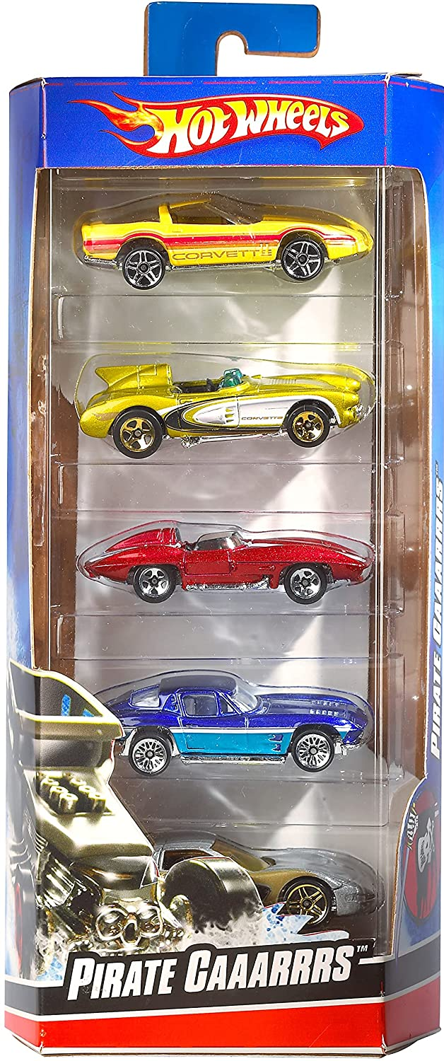 Die-Cast Fahrzeuge Geschenkset, je 5 Spielzeugautos, zufällige Auswahl, ab 3 Jahren Hot Wheels 01806 5er Pack