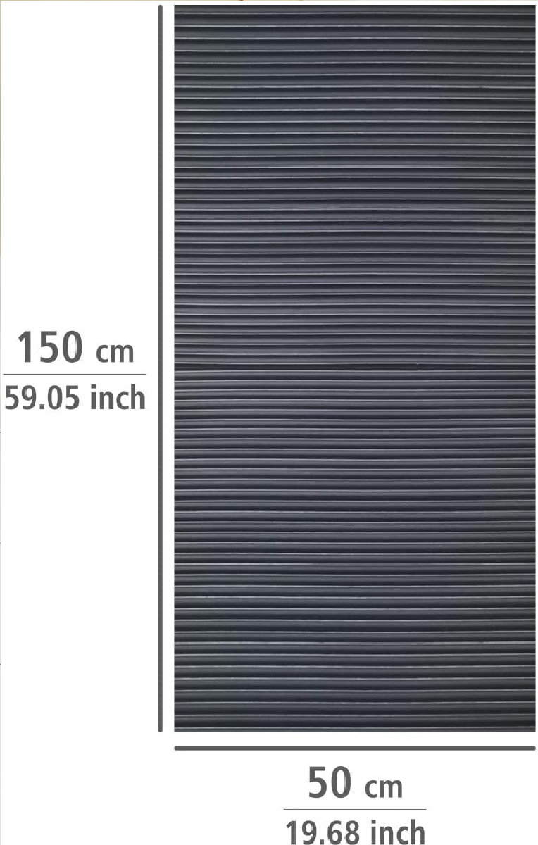 Anti-Rutsch-Matte Schwarz - zuschneidbar, Kunststoff (EVA), 50 x 150 cm, Schwarz