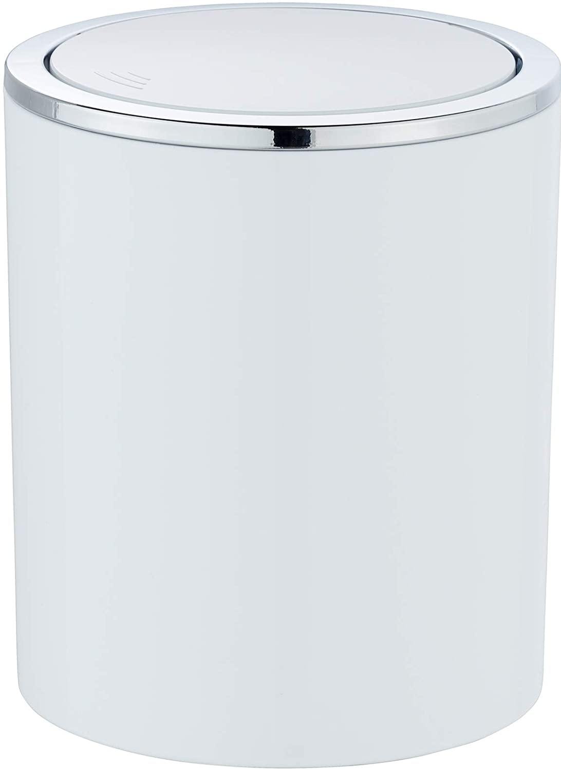 Schwingdeckeleimer Inca White - Abfallbehälter mit Schwingdeckel Fassungsvermögen: 2 l, Kunststoff (ABS), 14 x 16.8 x 14 cm, Weiß