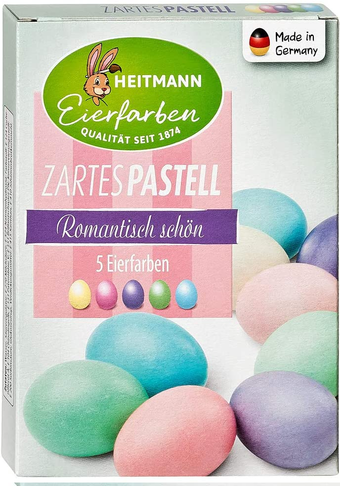 Eierfarben Zartes Pastell - 5 flüssige Kaltfarben - Ostern - Ostereier bemalen, Ostereierfarbe - Gelb, Rosa, Türkis, Grün, Flieder