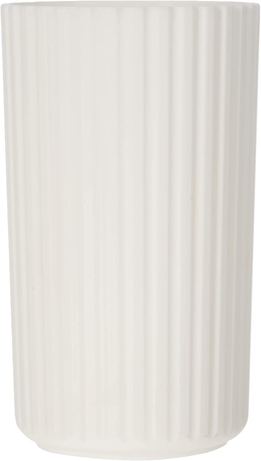 Zahnputzbecher Minas Weiß - Zahnbürstenhalter für Zahnbürste und Zahnpasta, Polypropylen, 7 x 12 x 7 cm, Weiß