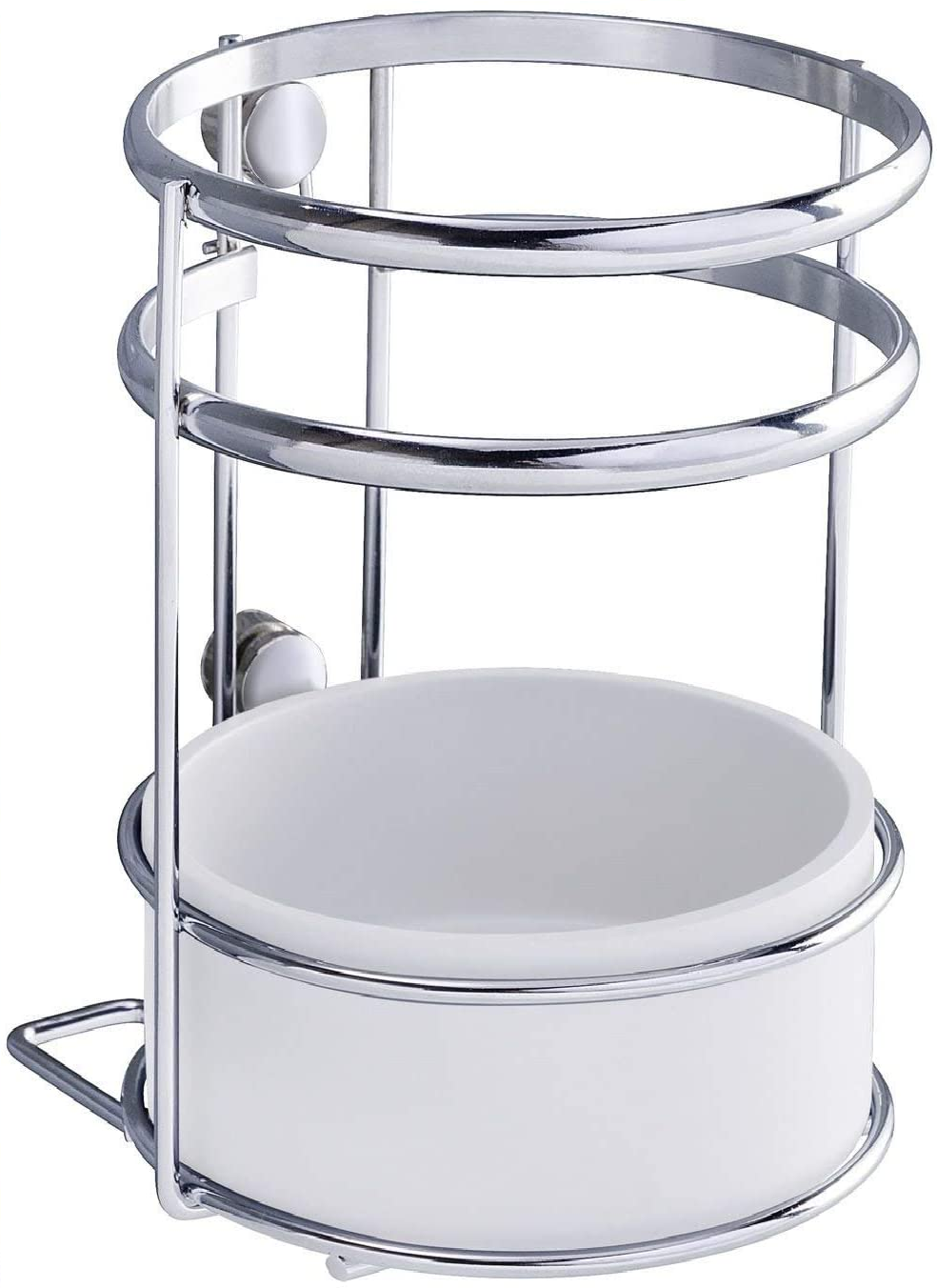 Utensilienhalter Style - Aufbewahrungskorb für die Küche, verchromtes Metall, 13 x 15 x 13 cm, Silber glänzend