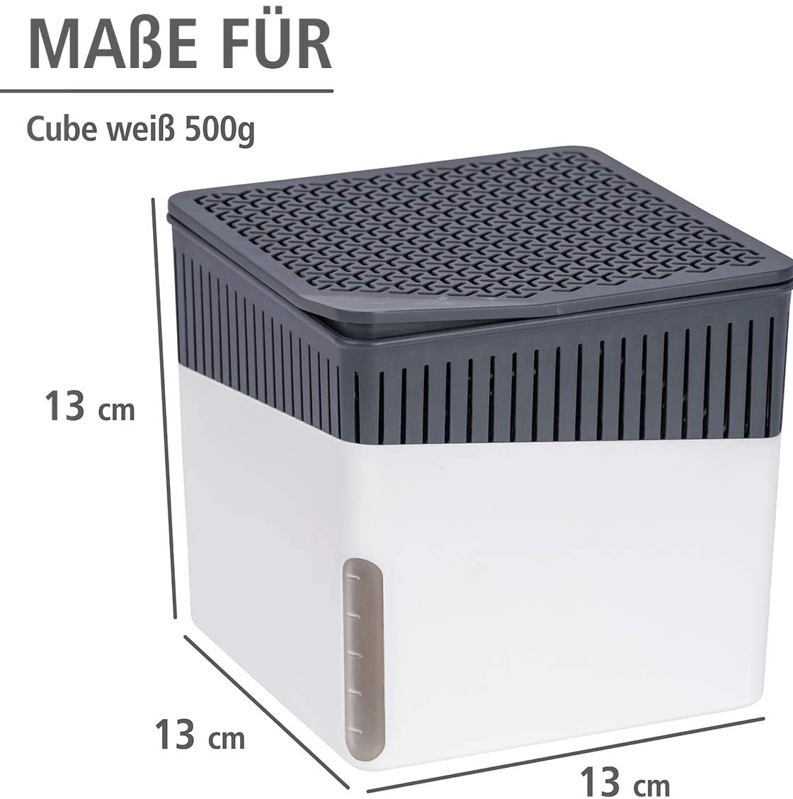 Raumentfeuchter Cube Nachfüller 500 g - Luftentfeuchter, Nachfüllpack, Calciumchlorid, 10 x 5 x 10 cm, Weiß