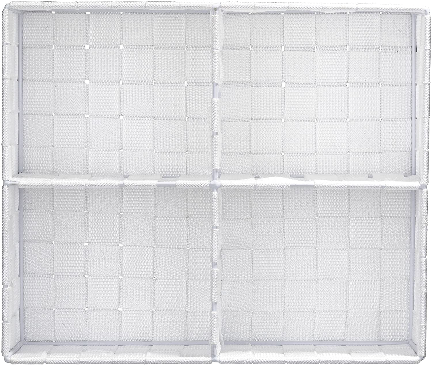 Organizer Adria Quadro Weiß - 4 Fächer, 100 % Polypropylen, 32 x 10 x 27 cm, Weiß