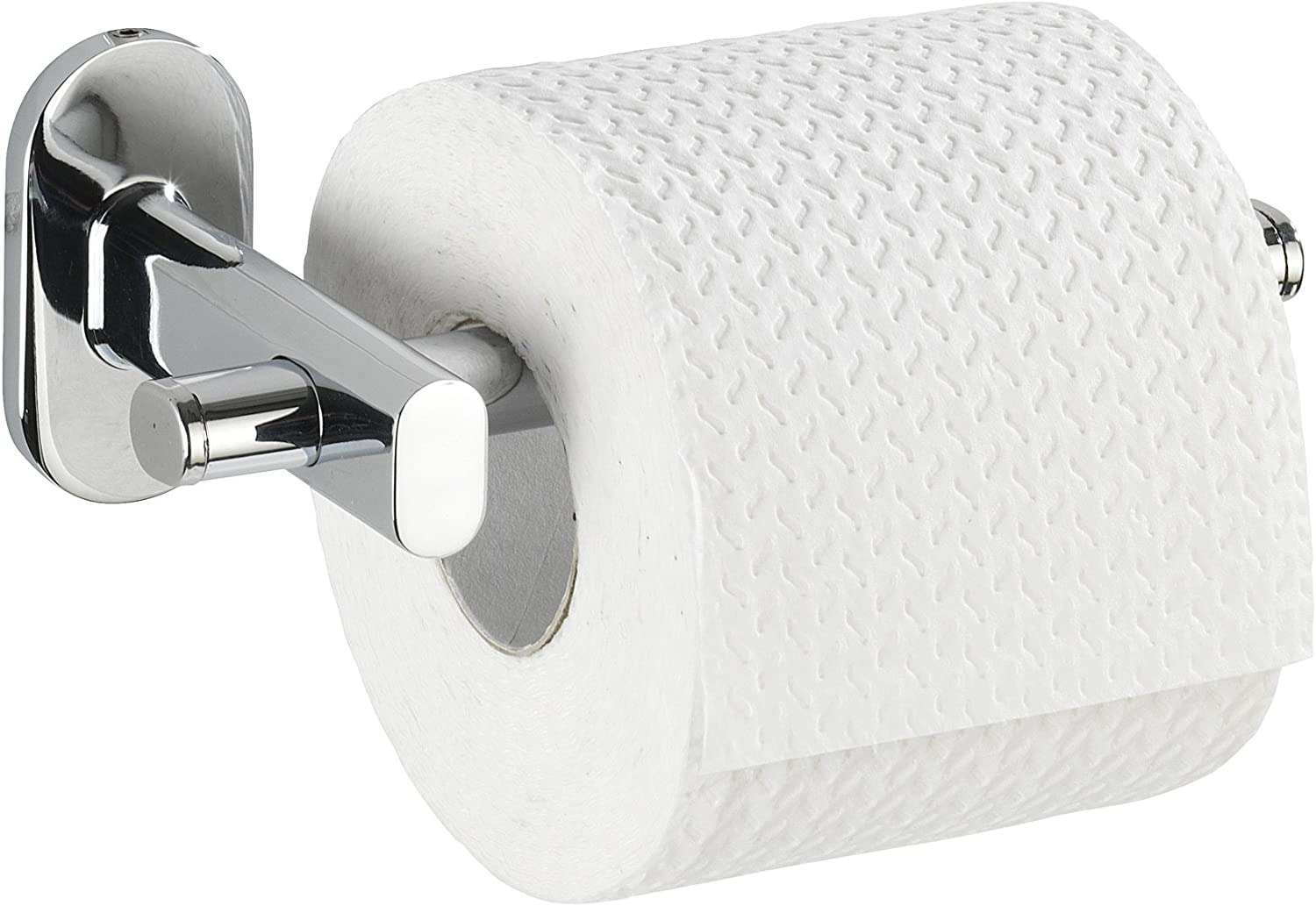 Power-Loc® Toilettenpapier-Ersatzrollenhalter Puerto Rico - Befestigen ohne bohren, Zinkdruckguss, 6.7 x 16.5 x 10 cm, Chrom
