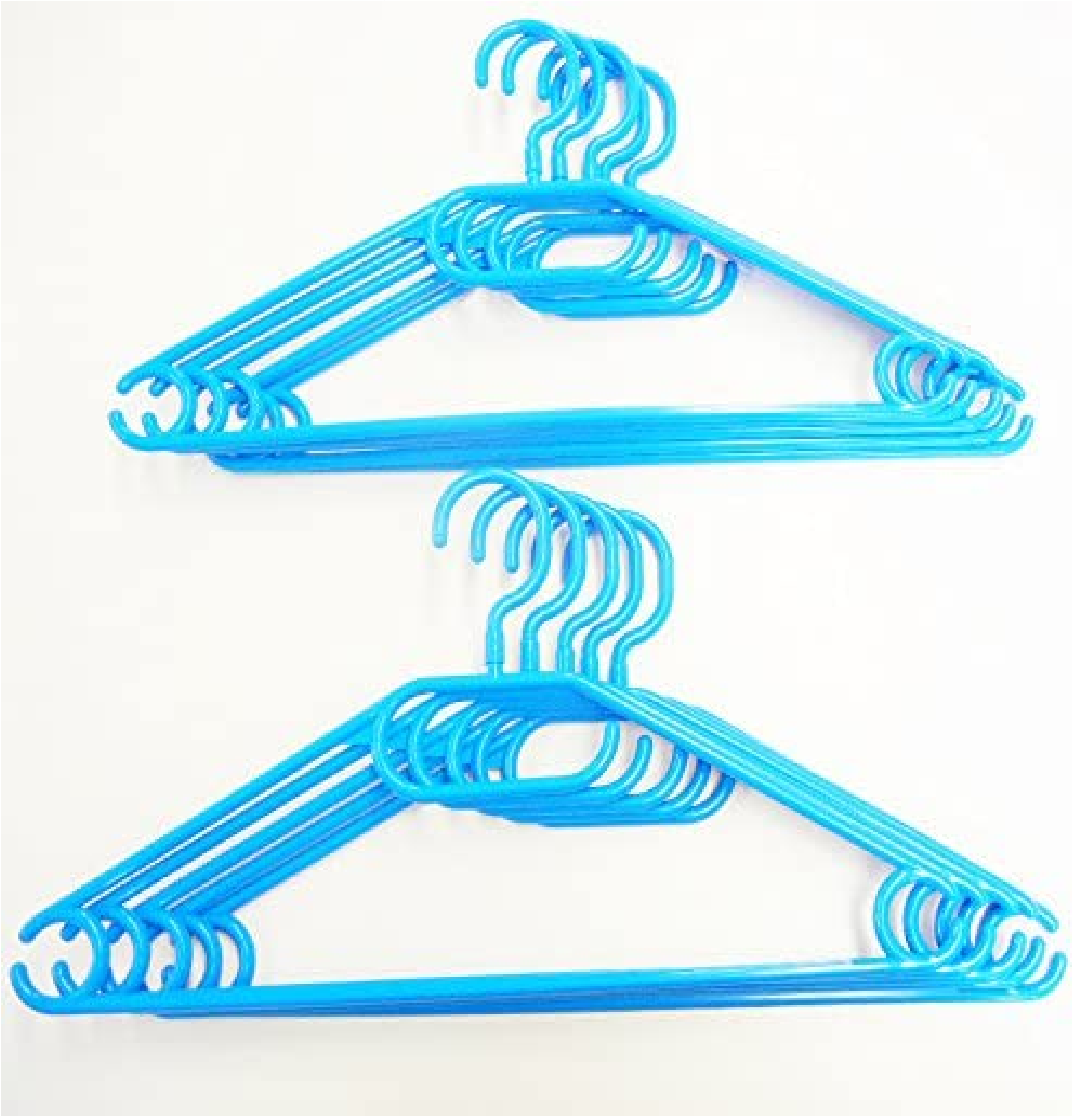 Kleiderbügel Easy 10er Set - Bügel, 10er Set, Polypropylen, 40.5 x 21 x 0.7 cm, Sortiert Blau