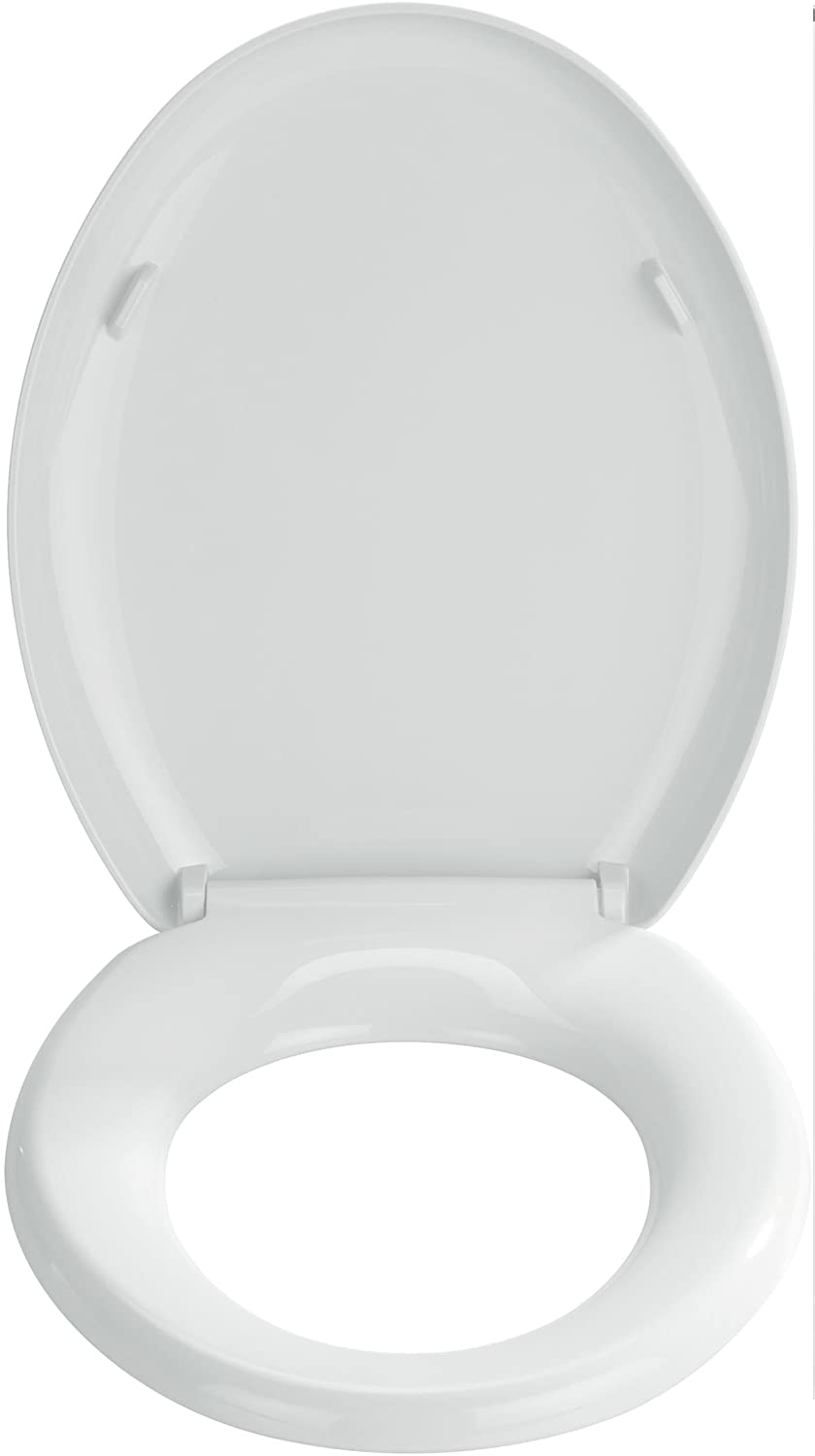 WC-Sitz Mira, Toilettensitz mit Absenkautomatik, WC-Deckel mit Fix-Clip Hygiene-Befestigung, Thermoplast, Weiß