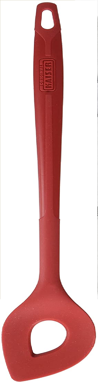 Kaiserflex Red Backlöffel 30 x 5,5 x cm, Rührlöffel, 100% Silikon, Metallkern, spülmaschinengeeignet, hitzebeständig