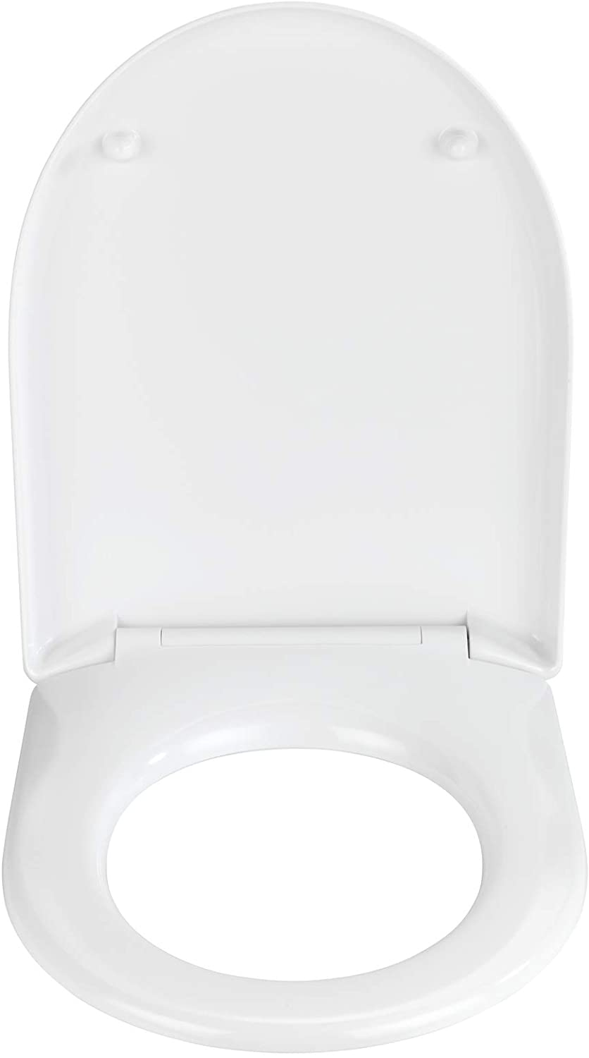 WC-Sitz Exclusive Nr. 7 - Antibakterieller Toiletten-Sitz mit Absenkautomatik, Duroplast, 36.5 x 45.5 cm, Weiß