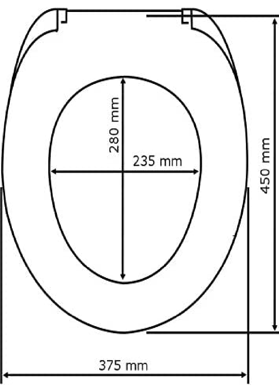 WC-Sitz Savio - Antibakterieller Toilettensitz, Easy-Close Absenkautomatik, verchromte Kunststoff-Befestigung, Duroplast, 35 x 44.5 cm, Weiß