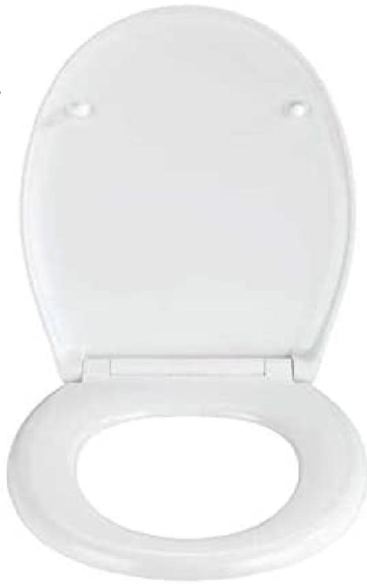 Premium WC-Sitz Geometry - Antibakterieller Toiletten-Sitz mit Absenkautomatik, 300 kg Belastung, Duroplast, 37 x 44.5 cm, Mehrfarbig