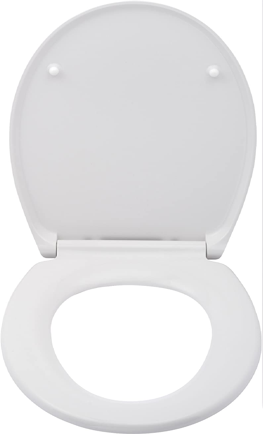 WC-Sitz Cento, hygienischer Toilettensitz mit Absenkautomatik, WC-Deckel mit Fix-Clip Hygiene-Befestigung, aus antibakteriellem Duroplast, Weiß