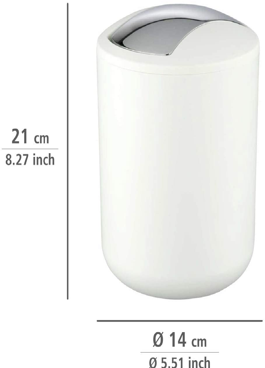 Kosmetikeimer Brasil Weiß S - Kosmetikeimer, absolut bruchsicher Fassungsvermögen: 2 l, Kunststoff (TPE), 14 x 21 x 14 cm, Weiß