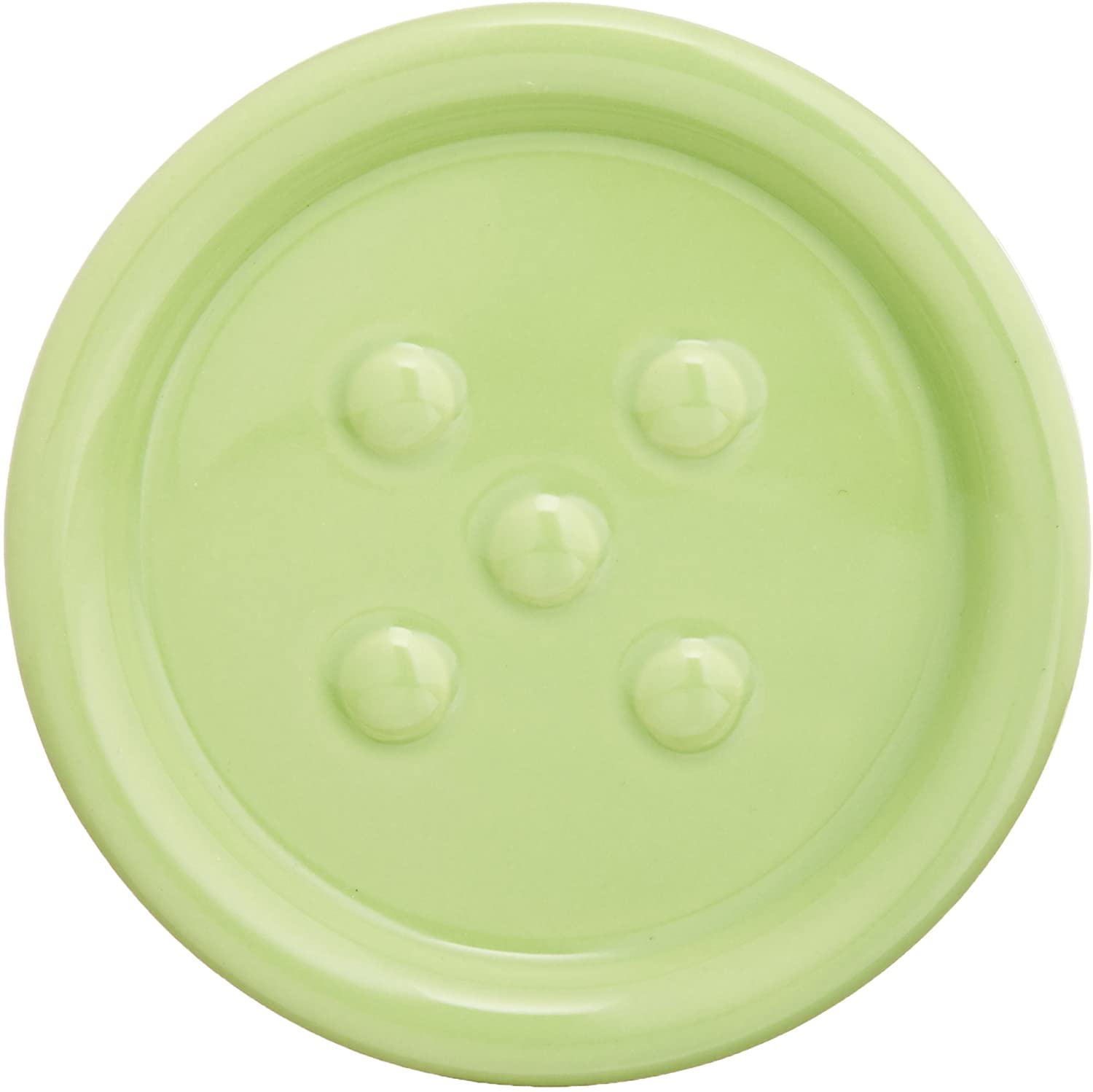 Seifenablage Polaris Green - Seifenschale ideal für Handseife, Keramik, 11 x 2.5 x 11 cm, Grün