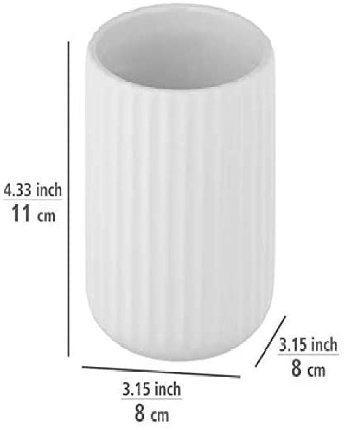 Keramik, Weiß, 1(B/T x H): Ø 8 x 11 cm