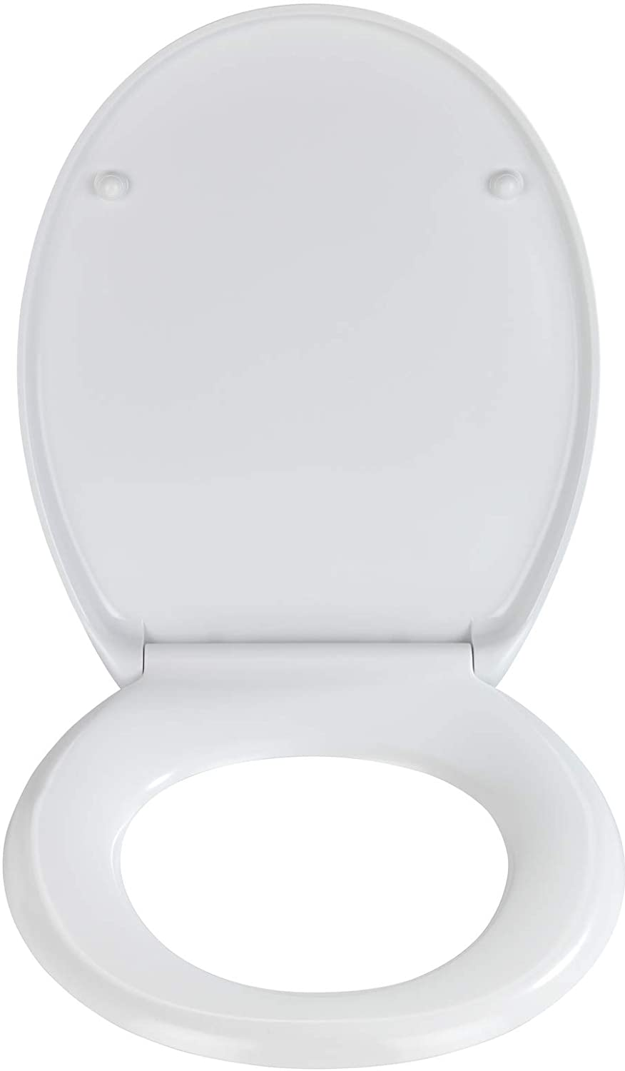 Premium WC-Sitz Colonia - Antibakterieller Toiletten-Sitz mit Absenkautomatik, rostfreie Fix-Clip Hygiene Edelstahlbefestigung, Duroplast, 37.5 x 44.5 cm, Weiß