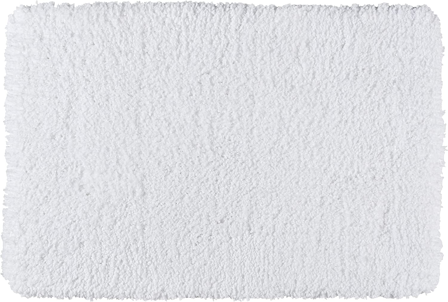 Badteppich Belize Weiß, 60 x 90 cm - Badematte, sicher, flauschig, fusselfrei, Polyester, 60 x 90 cm, Weiß