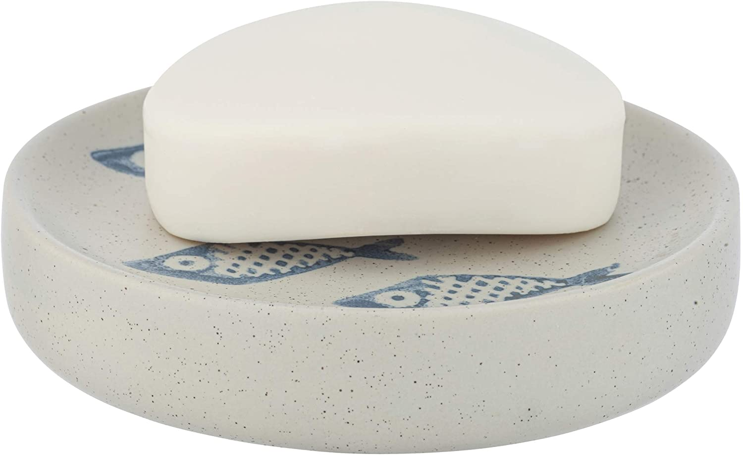 Seifenablage Aquamarin Keramik - Seifenschale zur Aufbewahrung von Handseife, Keramik, 12 x 3 x 12 cm, Beige