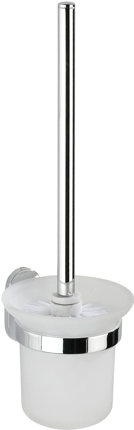 Power-Loc® WC-Garnitur Puerto Rico - WC-Bürstenhalter, Befestigen ohne bohren, Zinkdruckguss, 11.5 x 37 x 13 cm, Chrom