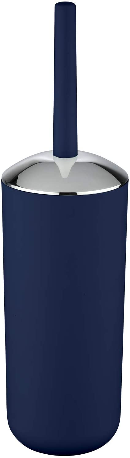 WC-Garnitur Brasil Dunkelblau - WC-Bürstenhalter, absolut bruchsicher, Kunststoff (TPE), 10 x 37 x 10 cm, Dunkelblau