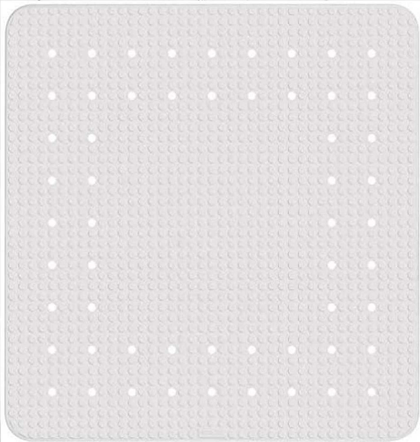 Duscheinlage Mirasol, Antirutsch-Duschmatte mit Saugnäpfen, Matte mit dekorativem Loch-Muster für alle gängigen Duschtassen, aus umweltfreundlichem, hochwertigem Kautschuk, 54 x 54 cm, Weiß