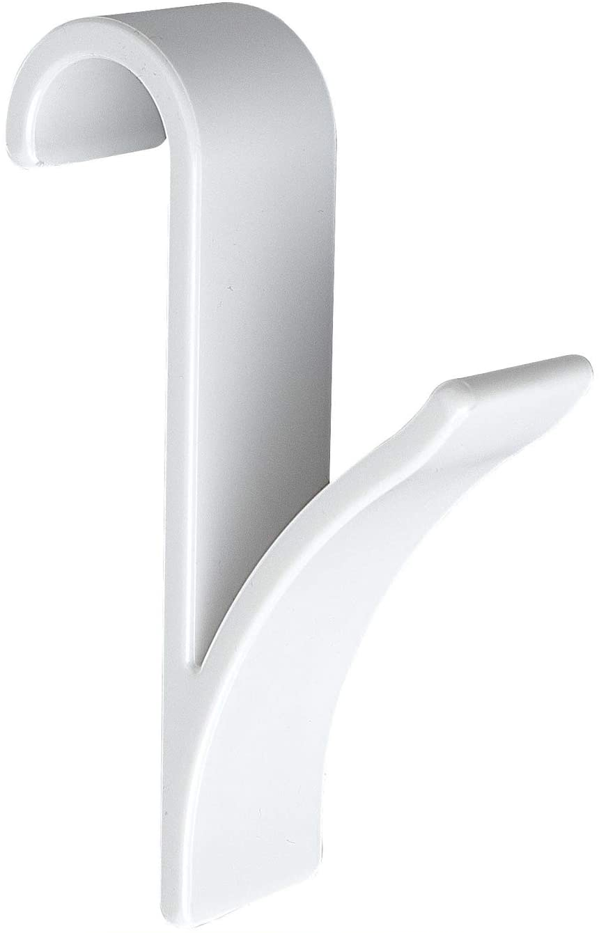 Haken für Handtuchheizkörper Weiß 2er Set - Heizkörperhaken, 2er Set, Kunststoff, 2.5 x 10.5 x 7 cm, Weiß
