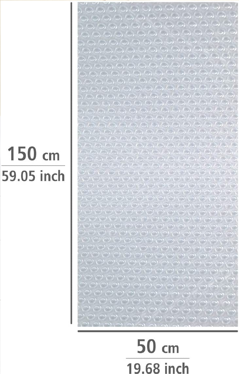 Anti-Rutsch-Matte Noppen Transparent - Schubladeneinlage, zuschneidbar, geräuschdämpfend, Kunststoff (EVA), 50 x 150 cm, Transparent