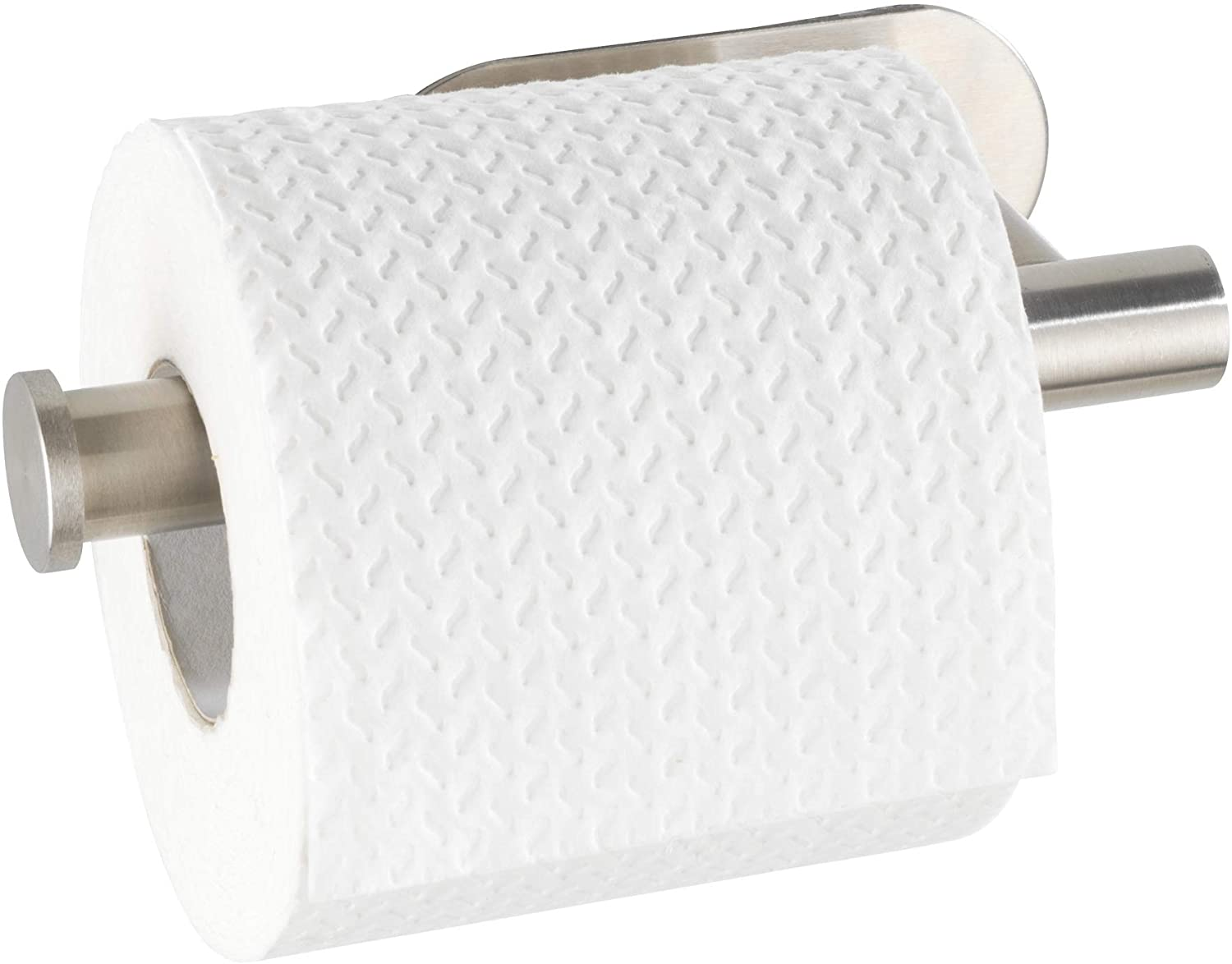 Turbo-Loc® Edelstahl Toilettenpapierhalter Orea Matt - WC-Rollenhalter, Befestigen ohne bohren, Edelstahl rostfrei, 16 x 4 x 7 cm, Matt